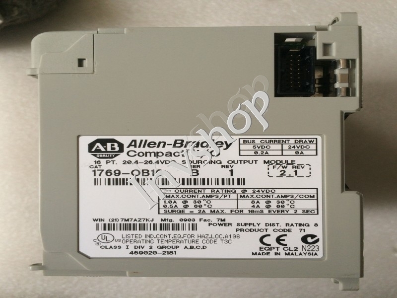 new Allen-Bradley 1769OB16 controller module of PLC