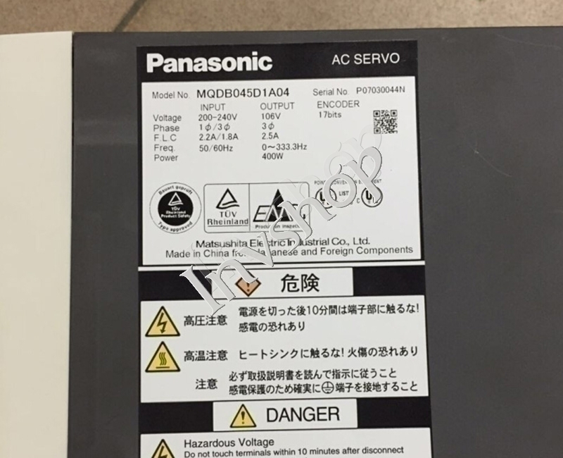 MQDB045D1A04 panasoni servo motor used