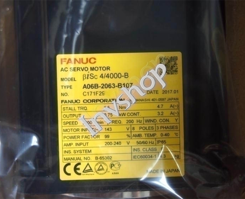 A06B-2063-B107 Fanuc-AC Servomotor