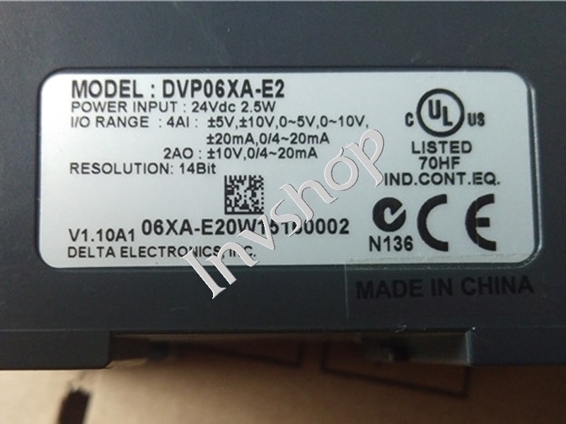 new DVP06XA-E2 PLC Extension module